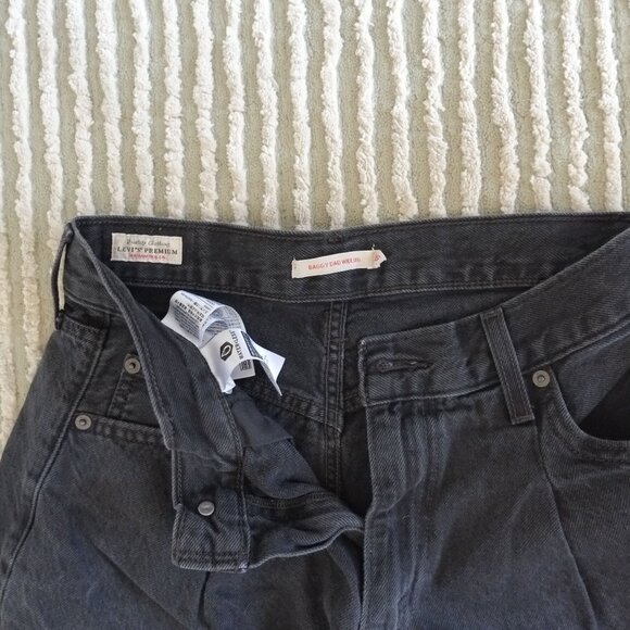 Levi’s Baggy Dad Wide Leg Jeans – Washed Black – Size 26 - Picture 1 of 3